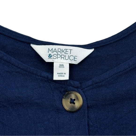 Market & Spruce Navy Blue Pocket Swing Tank - Womens XXL - Picture 2 of 4